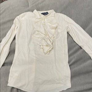 Ralph Lauren  Long Sleeve Blouse with Ruffle Detail